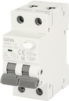 

Дифференциальный автомат GEYA GYR9N 1P+N 40A C 6кА 30 мА AC GYR9NMC4030MA