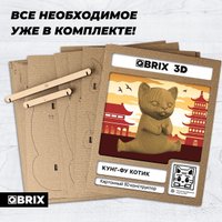 3Д-пазл QBRIX Кунг-фу котик 3D 20066