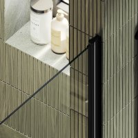 Душевая дверь MaybahGlass 198x60 MGD-797-6 (прозрачное стекло/черный)