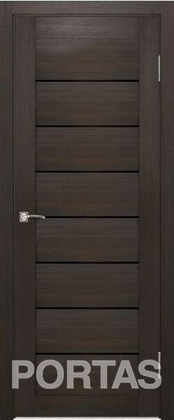 

Межкомнатная дверь Portas S21 80x200 (орех шоколад, стекло lacobel черный лак)