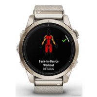 Умные часы Garmin Epix Pro Gen 2 Sapphire 42 мм (мягкое золото/крем, с нейлоновым и силиконовым ремешками)