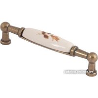 Ручка мебельная AKS UP21 листик (античная бронза)