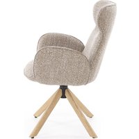 Стул с подлокотниками Halmar K585 (темно-бежевый/дуб натуральный)