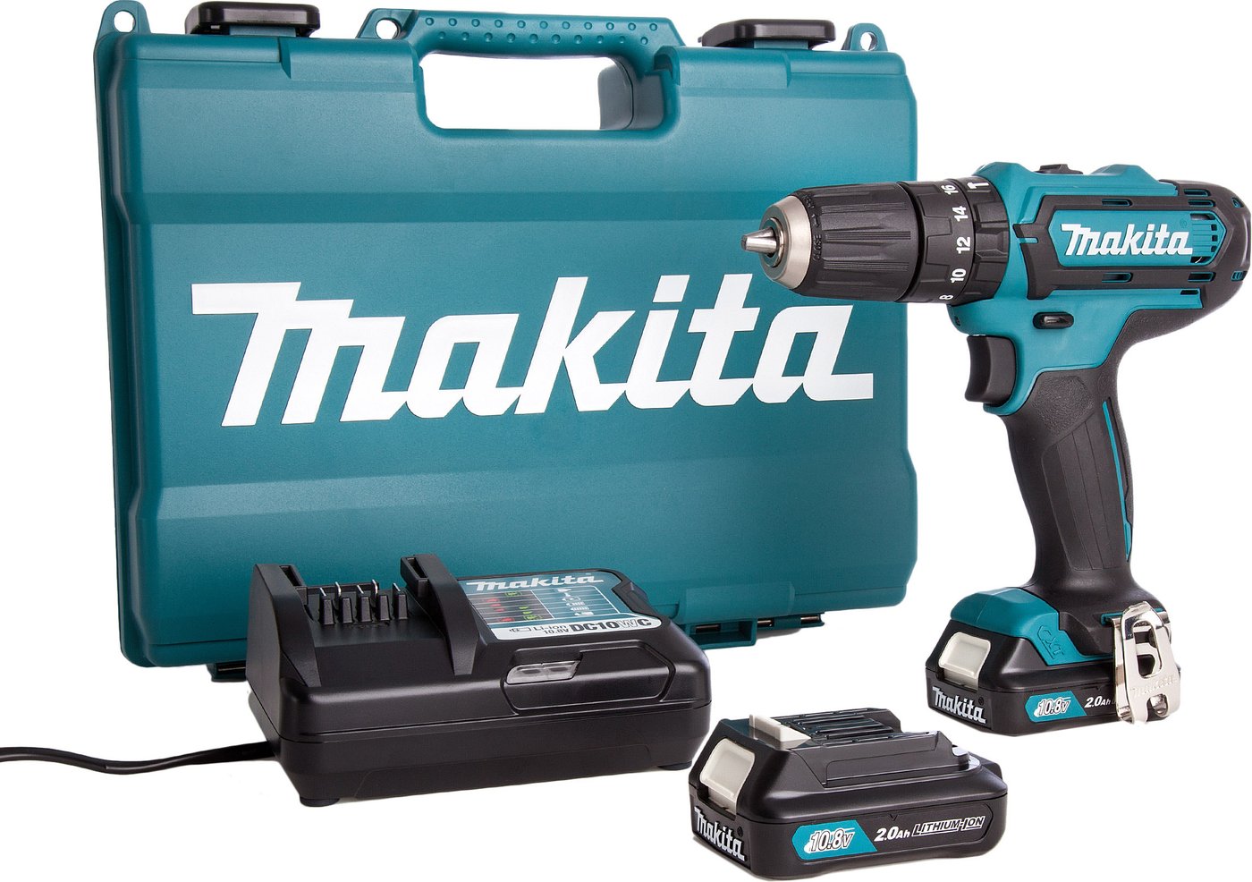 

Ударная дрель-шуруповерт Makita HP332DWAE (с 2-мя АКБ, кейс)