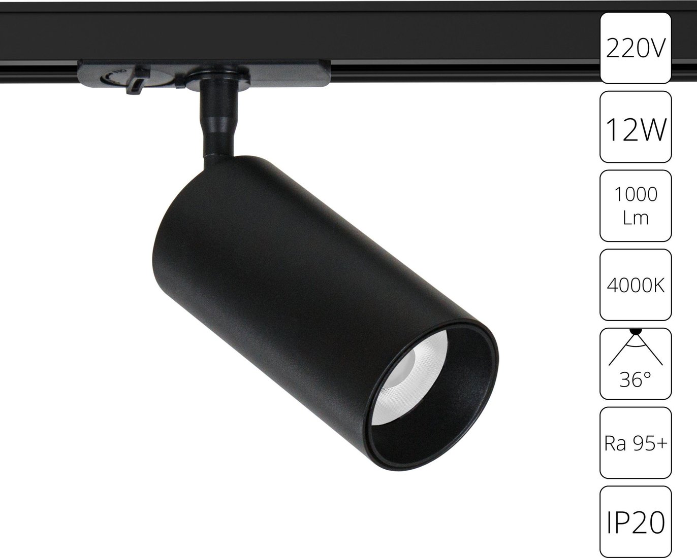 

Трековый светильник Arte Lamp Aero A1346PL-1BK