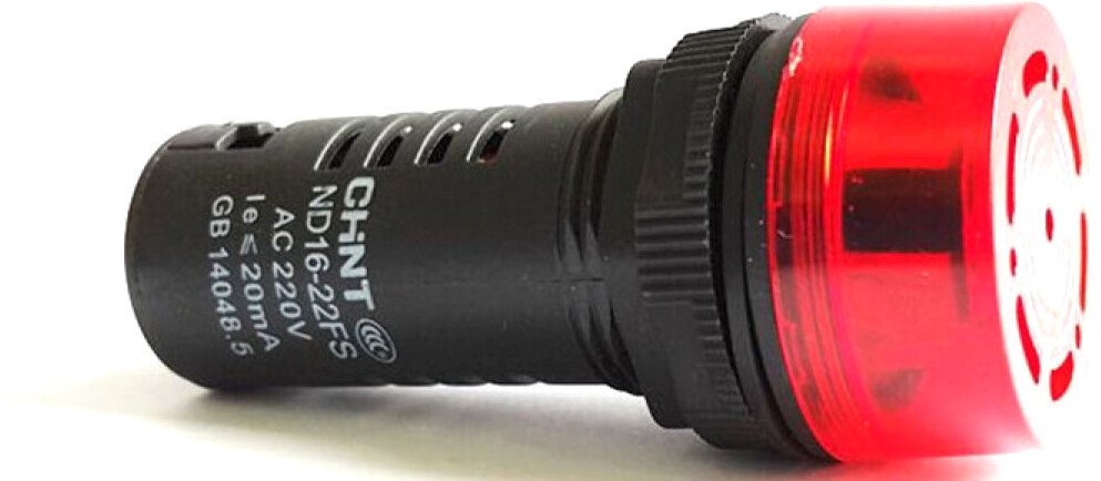 

Лампа сигнальная Chint ND16-22FS d22мм LED AC/DC 24В (R) 593394 (красный)
