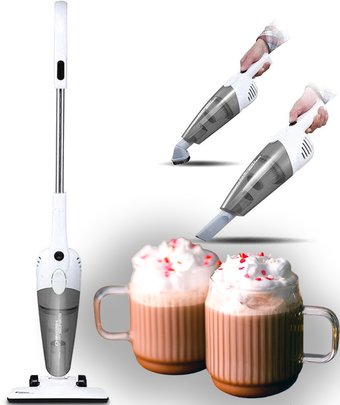 Пылесос Deerma DX118C (международная версия, белый/серый) + набор кружек Makkua Cup Cozyday MC270