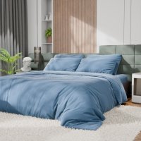 Евро комплект постельного белья Этель Tencel Евро 10655056 (серо-голубой)