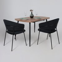 Стул с подлокотниками Алвест AV 433 (черный бархат H-75/черный)