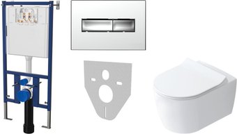 Унитаз подвесной iDevit Alfa 152.4.501.8088+152.7.322.088+SETK3104-2616-001-1-8