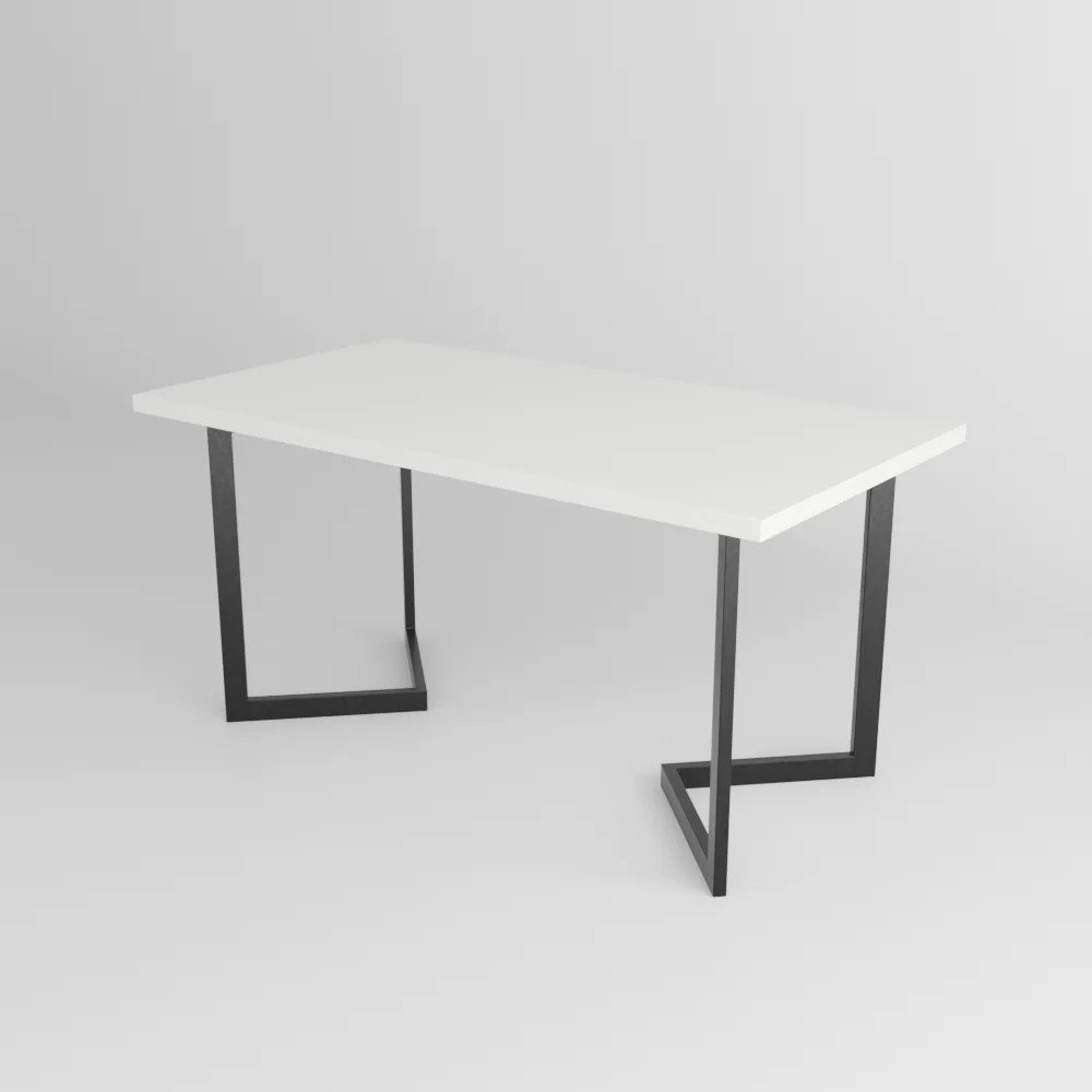 

Стол TMB Loft Броуден разборный 1380x700 18 мм (белый премиум/черный)