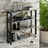 Стол-трансформер Макс Стайл F186 ST9 4 полки (Egger бетон чикаго светло-серый F186 ST9)