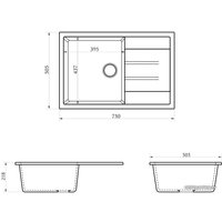 Кухонная мойка Berge BR-7603 (черный матовый)