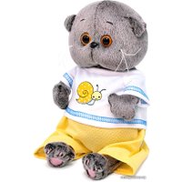 Классическая игрушка BUDI BASA Collection Басик Baby в футболке с улиткой BB-081 (20 см)