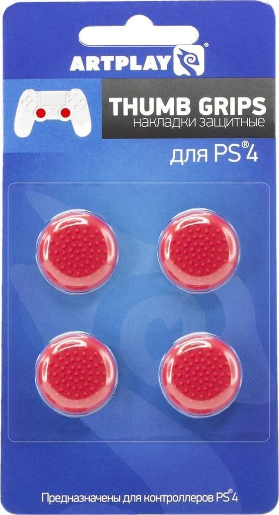 

Накладки для стиков Artplays Thumb Grips для PS4 (4 шт., красный)