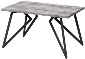 Кухонный стол Millwood Женева Л 160x80 (36 мм, сосна пасадена/черный)