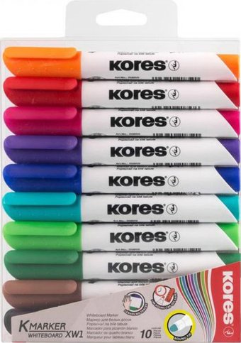 Набор маркеров Kores K-Marker XW1 20800 (10 шт, ассорти)