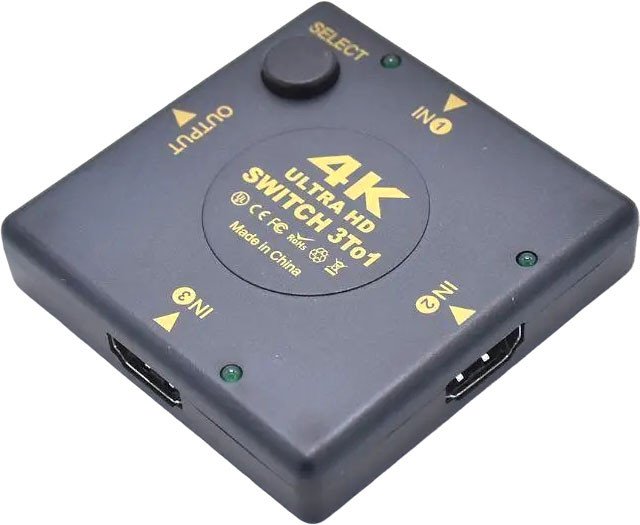 

Переключатель USBTOP 3x1 HDMI UltraHD 4K 3D (пассивный)