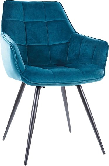

Стул с подлокотниками Signal Lilia Velvet (bluvel 85 бирюзовый/черный)