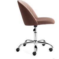 Офисное кресло TetChair Melody (ткань/флок, коричневый/бежевый)