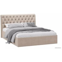 Кровать Трия Скарлет универсальная тип 1 с ПМ и заглушиной 160x200 (велюр мокко светлый)