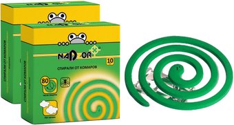 Спираль от насекомых Nadzor от комаров малодымные 10 шт