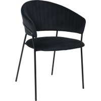 Стул с подлокотниками Алвест AV 433 (черный бархат H-75/черный)