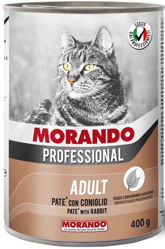 Консервированный корм для кошек Morando Professional паштет Rabbit 400 г