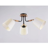 Люстра средней высоты Ambrella light Traditional TR4731/3 BK/LWD (черный/светлое дерево)