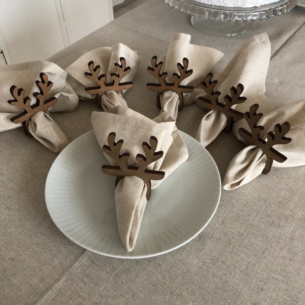 

Сервировочная салфетка ОМурМебель с держателем Рога оленя (6шт, серый)