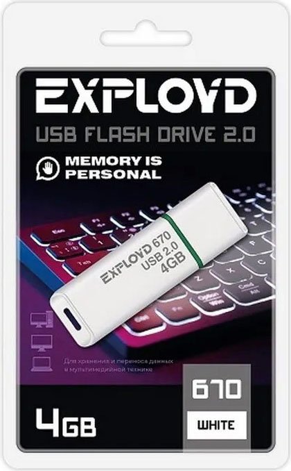 

USB Flash Exployd 670 4GB (белый)