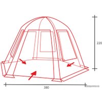 Тент-шатер GOLDEN SHARK Lapland (серый) в Бресте