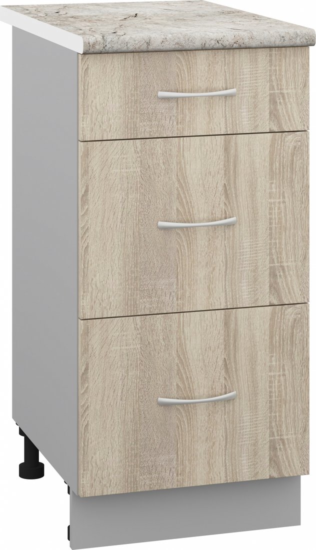 

Шкаф напольный Кортекс-мебель Корнелия Лира НШ40р3ш (дуб сонома/марсель)