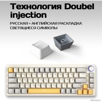 Клавиатура Cyberlynx ZA68 Beige Gray Yellow (TNT Yellow)