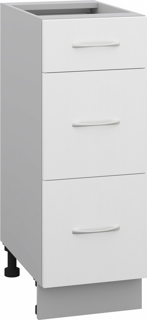 

Шкаф напольный Кортекс-мебель Корнелия Лира НШ30р3ш без столешницы (белый)