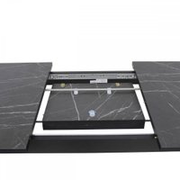 Кухонный стол Виста Сиена-ПУ 78x120/167 (мрамор черный/матовый черный)