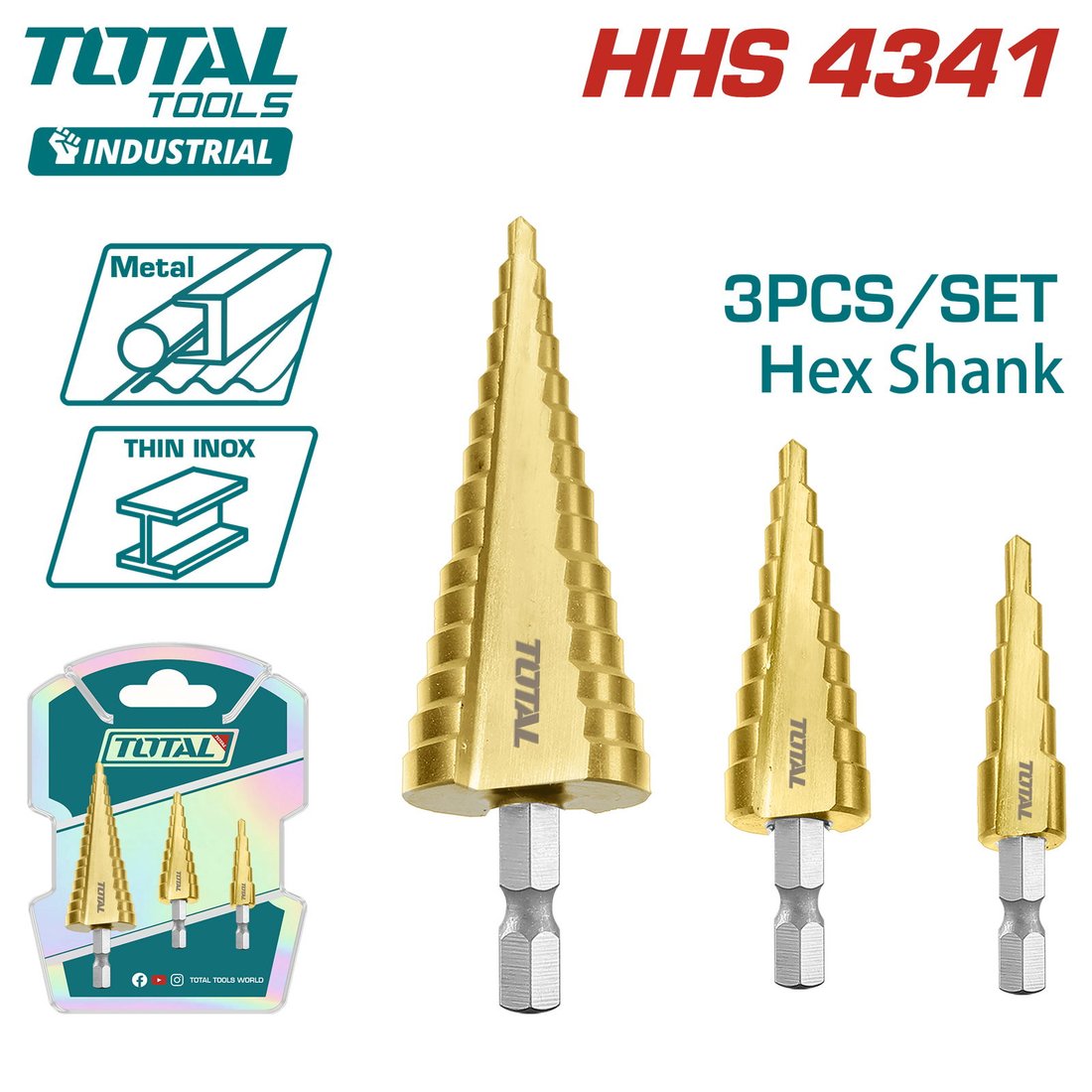 

Набор сверл Total TAC80402 (3 шт)