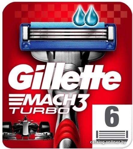 Сменные кассеты для бритья Gillette Mach3 Turbo (6 шт)
