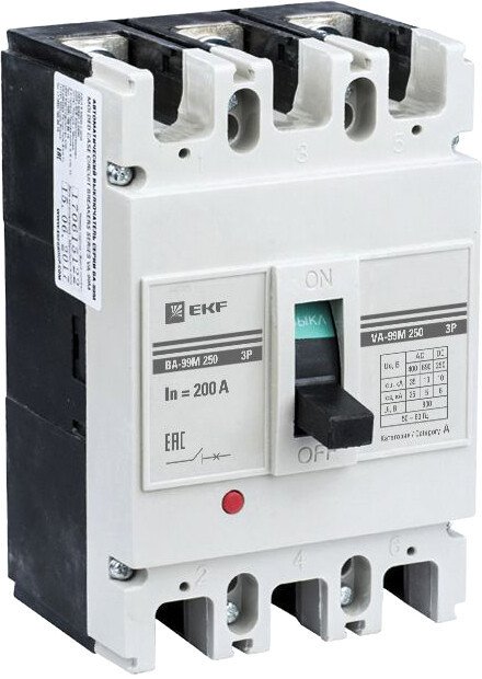 

Выключатель автоматический EKF Basic ВА-99М 250160А 3P 35кА mccb99-250-160m