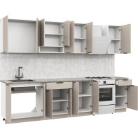 Готовая кухня Mio Tesoro Софти-240 без столешницы (белый/кашемир)