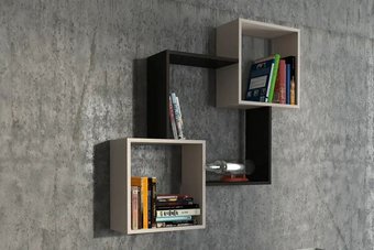 Полка Трия Тип 3 (венге цаво/дуб молочный)