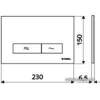Панель смыва Schell Konkav (белый) 031221599