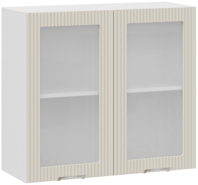 

Шкаф навесной Трия Кимберли 1В8С (белый/крем)