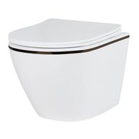 Унитаз подвесной Roxen Antares Black 530110-01B Rimless Soft Close