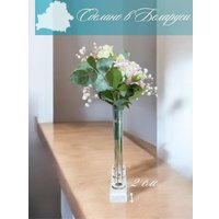 Подставка декоративная Florbox Деревянная для композиций на 3 колбы 18.5x4x2 см (белый/обжиг) в Бресте