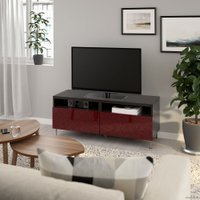 Тумба Ikea Бесто 892.979.60 (черно-коричневый сельсв/сталларп, глянцевый)