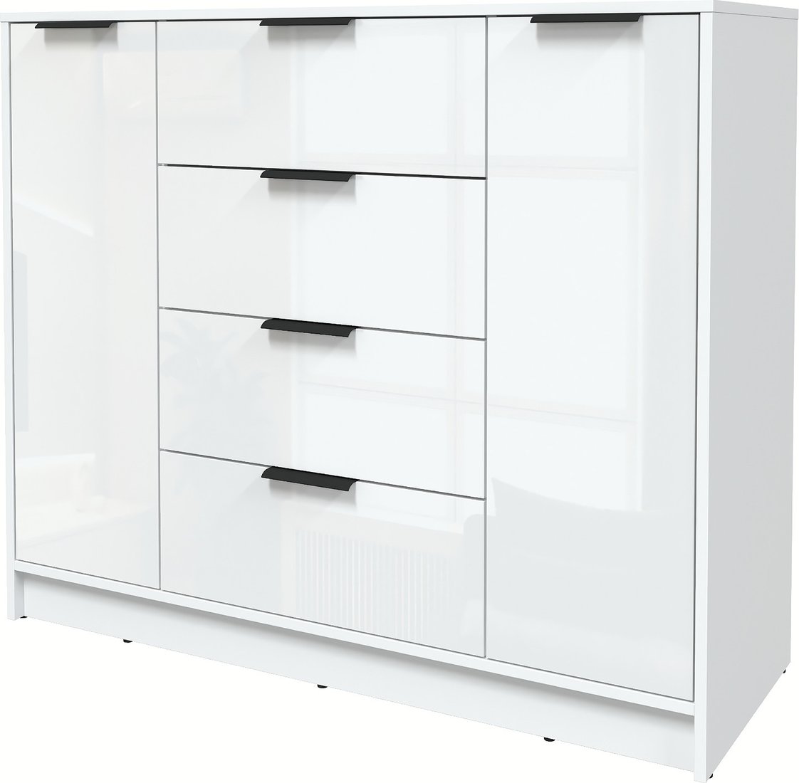 

Тумба Интерлиния Концепт КТ-Т120 Глосс (белый платинум/белый глянец)