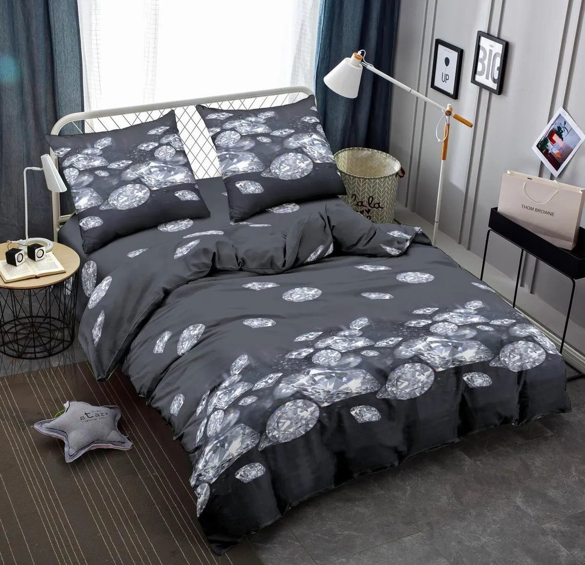 

Постельное белье Amore Mio Black 175x215