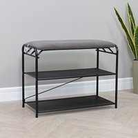 Банкетка ЗМИ Гранада 23 НБК с сиденьем ПДОГ23СНБК (черный/ткань нубук)