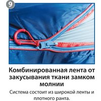 Спальный мешок BTrace Buddy L S0593 (правый, серый/синий)